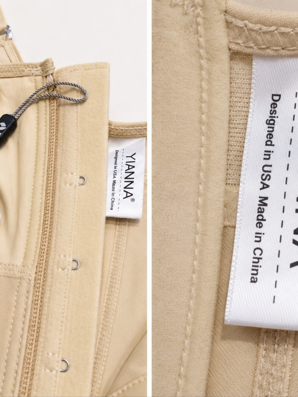 Yianna Women's Beige Full-Body Shapewear Suit - Picture 3 of 3